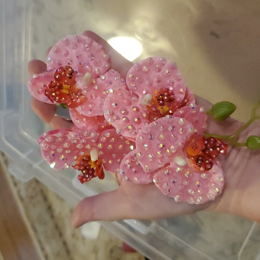 *SOLD****Pink Orchid Cluster Hair Flower -But more on the way!